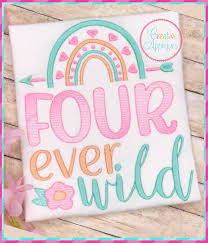 Download Four Ever Wild Embroidery Design Creative Appliques