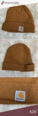 Carhaart Tan Beanie With Logo Tan Beanie Beanie Tan
