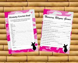 Two Pack Baby Shower Games Mommy Knows Best Nursery Rhymes Etsy Printable Baby Shower Games Baby Shower Printables Nursery Rhymes Games