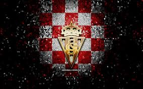 La liga football la liga fc barcelona la liga resultados. Sporting Gijon Fc Glitter Logo La Liga 2 Red White Checkered Background Segunda Hd Wallpaper Peakpx