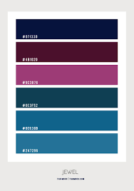 This includes dark blue, azure, indigo, sapphire and light blue as already mentioned, as well as dark green (64% year on year growth) and lime (52% year on year growth). Jewel Tones Colour Combo Colour Palette 96 1 Fab Mood Wedding Colours Wedding Themes Wedding Colour Palettes