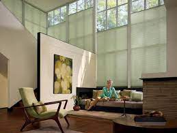 Horizontal blinds and cellular shades are an ideal choice for tall windows, and faux wood blinds work best for. 5 Tall Window Treatment Ideas For Tall Windows Blindsgalore Blog