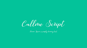 There hasn't been any recent action on the web regarding this issue. Callme Script Font Download Free For Desktop Webfont
