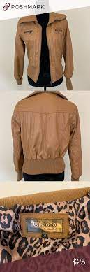 Ci Sono By Cavalini Faux Tan Leather Jacket Ci Sono By Cavalini Tan Jacket Sz L Condition Used Good Approximate M Tan Leather Jackets Leather Jacket Jackets