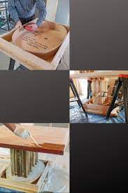 tutoriel fabriquer une table en bois sur un socle en beton table bois table table exterieur