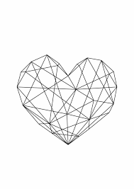 1001 Images Du Dessin Geometrique Magnifique Pour Vous Inspirer Coeur Geometrique Dessin Geometrique Dessin Coeur