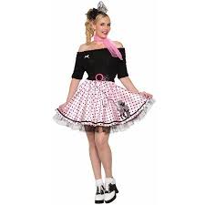 50s Mid Lngth Poodle Skirt Pnk Walmart Com In 2020 Poodle Skirt Costume Cartoon Fancy Dress Halloween Fancy Dress