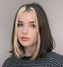 Pin By David Connelly On Dyed Or Bleached Bangs 06 Aesthetic Hair Two Color Hair Grunge Hair