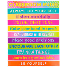 Teacher Created Resources Colorful Vibes Class Rules Chart