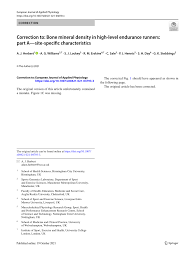 PDF) Correction to: Bone mineral density in high-level endurance runners:  part A—site-specific characteristics