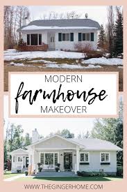 A Modern Farmhouse Style Exterior Makeover The Ginger Home Farmhouse Style Exterior Exterior Makeover Home Exterior Makeover