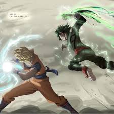 Goku Vs Deku Nero Anime Fight Goku Vs Anime Dragon Ball Super