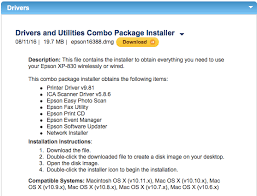 This combo package installer obtains and installs the following items: Unable To Use Cd Print On Epson Xp 830 Apple Community