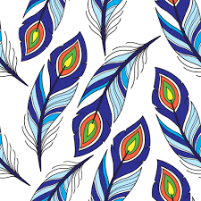 Select from premium peacock feather vector of the highest quality. Seamless Pattern With Peacock Feather 1235585 Vector Art At Vecteezy