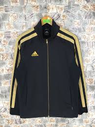 Black And Gold Adidas Jacket Clothing Jacket Adidasactivewear Adidascasual Adidaszipperjacket Adidastracktop Adidaswindrunner Adidastrackj Jacket Tops Tracksuit Jacket Adidas Track