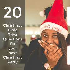 The christmas trivia questions are divided into 5 categories: Christmas Bible Trivia Quiz For Christmas Party Games Christmas Bible School Christmas Party Ladies Christmas Party