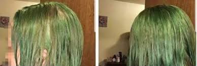 Green hair in blonde / silver ! Woman S Purple Diy Hair Dye Job Goes Horrifically Wrong As She Ends Up With Green Locks