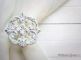 Pin By Drop Dead Gorgeous Salon On Master Bedroom Metal Curtain Tie Backs Drapery Tie Backs Curtain Tie Backs