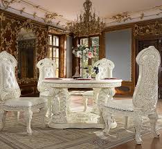 Make mealtimes more inviting with comfortable and attractive dining room and kitchen chairs. Buy Homey Design Hd 8089 Dining Table Set 5 Pcs In Gold White Faux Leather Online