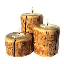 Orders over $99 ship free. Red Pine Candle Set Log Candle Holder Rustic Candle Set Red Etsy Log Candle Holders Pine Candle Rustic Candle Holders