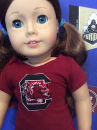 University of South Carolina ,GAMECOCKS ! 18 Inch Doll Clothes, Handmade,  Fits All 18 Inch Dolls,2pc College Football Outfit