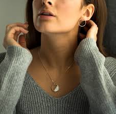 White Moon Marble Pendants, Navy Blue Necklace With Small Moon, Mint Blue  Necklace Marble, Stone Circle, Moon Stone Jewelry Gold