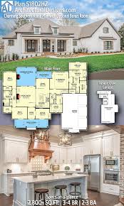 Architectural Designs Southern Home Plan 51802hz With 3 4 Bed 2 3 Bath In 2 800 Sq Ft Ready Wh House Plans Farmhouse Southern House Plans Dream House Plans