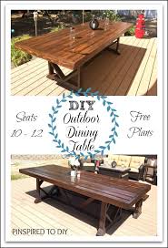 Monumental round travertine dining table with 130 cm diameter and an exceptional foot. Diy Large Outdoor Dining Table Pinspired To Diy