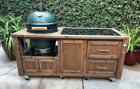 Grill Tables Grill Carts For Large Big Green Egg Kamado Etsy In 2020 Grill Table Grill Cart Kamado Joe