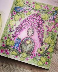 ludi neko on instagram coloriage issu du livre fairy celebration de klara markova inspire la page couverture pour les couleurs dessin fais au polychr feuilles