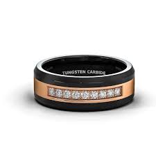 Robot Check Black Wedding Band Mens Wedding Bands Black Black Tungsten Rings
