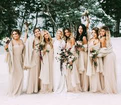 17 Unique Winter Wedding Color Palettes To Swoon Over Winter Bridesmaid Dresses Winter Bridesmaids Winter Wedding Color Palette