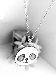Panda Bear Necklace Panda Face Charm With Name Necklace Etsy Bear Necklace Everyday Necklace Necklace Etsy