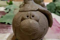 Kurbis Halloween Mannchen Figuren Modellieren Knetbeton Evolution Herbst Weihnachten Beige Orange Tierfiguren Betondeko Selber Machen Knetbeton Knete