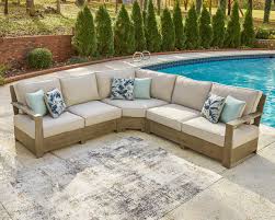 Find bases made of metal and rattan. Silo Point 3 Piece Outdoor Sectional By Signature Design By Ashley Nis904280715 Callan Furniture
