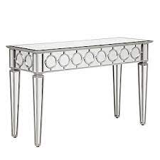 Features levelers to ensure stability on any surface and prevent floor damage. Mirrored Console Table Contemporary Classy Z Gallerie