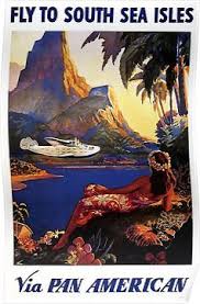 Hawaii Pan American Retro Travel Poster Hq Quality Vintage Airline Posters Vintage Travel Posters Retro Travel Poster