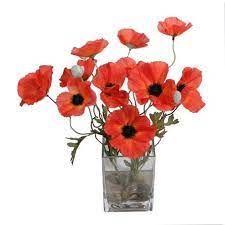 Artificial poppies flower bouquets hogar red fake poppy home office decor. Poppies Red Poppies Poppies Artificial Flowers And Plants