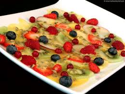 Carpaccio De Fruits Frais Au Jus De Passion Recette Fruits Frais Fruits Alimentation