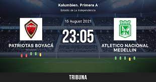 Atlético nacional vs patriotas boyacá h2h head to head statistics and team results in colombia liga betplay 2016. Patriotas Boyaca Vs Atletico Nacional Medellin Live Score Stream Und Head To Head Ergebnisse 15 08 2021 Vorschau Der Partie Patriotas Boyaca Vs Atletico Nacional Medellin Team Anstosszeit Tribuna Com