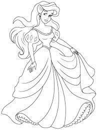 Free printable disney princess coloring pages for kids. Princess Dress Coloring Pages Coloring And Drawing