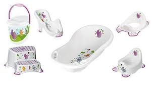 Summer™ baby bath seat soft support in grey. Baby Bath Set 6 Piece Z Hippo White Xxl Bathtub Bath Seat Potty Toilet Seat Stool 2 Steps Nappy Bucket Buy Online In United Arab Emirates At Desertcart Ae Productid 58146135