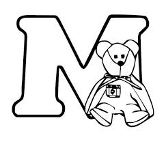 Print the pdf on 8.5 inch by 11 inch, letter sized paper. Teddy Bear With Letter M Coloring Page Download Print Online Coloring Pages For Free Color Nimbus