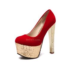 Aucun échange botte haute cuissardes à talon noire résille à strass neuve taille 38 neuve neuve. Glitter Plus De 13 Cm Plateforme Chaussure De Soiree Suede Bout Rond Scintillante Rouge Talons Hauts Escarpins Bas Prix Ricici Com