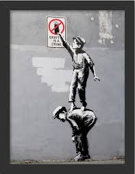12.10.2018 11:42 uhr wirklich unglücklich. Banksy Grafitti Gerahmte Poster Bilder Kaufen Bei Europosters