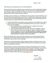 We did not find results for: Student Records Cover Letter To U S School Districts Colorin Colorado