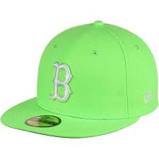 Men S Boston Red Sox New Era Neon Green White League Basic 59fifty Fitted Hat Neon Green Fitted Hats New Era