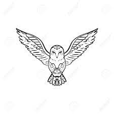 Because of this, an owl design can mean a whole range of things, depending on the context in which the bird is depicted and, of course, the individual's own interpretation of their chosen tattoo design. Owl Tattoo Outline Boho Tribal Style Line Ethnic Ornaments Poster Spiritual Art Symbol Of Wisdom Antistress Art Good For T Shirts Design Bags Phone Cases Room Posters And Postcards Royalty Free Cliparts Vectors