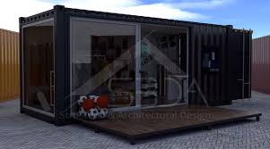 s3da design structural mep design sliding glass door shop front design shipping container