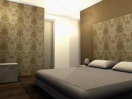 Gestaltungsvorschlag Schlafzimmer Mit Ornament Tapete Und Wanden In Naturtonen Moderne Wohnung Wohnzimmer Ornament Tapete